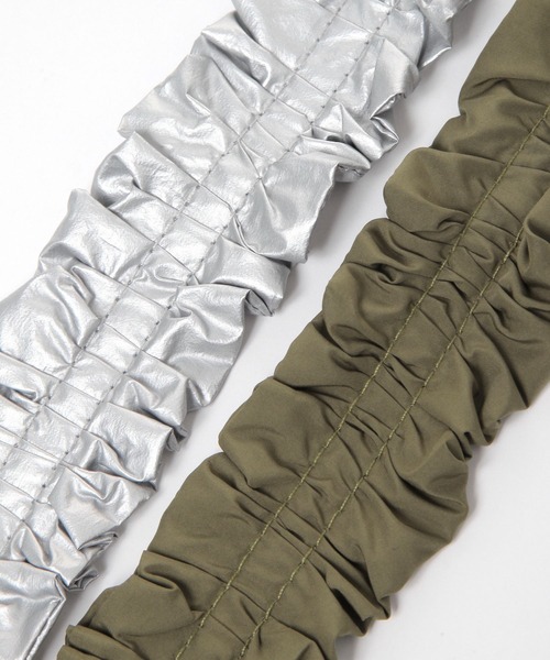 BAYFLOW（ベイフロー）の「フリル巾着ミニショルダー（ショルダーバッグ・レディース・シルバー/ブラック/カーキ・FREE）」の21枚目の写真