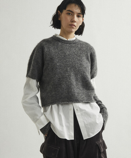 unfil アンフィル スーパーキッドモヘア コットン ハイネック ニット