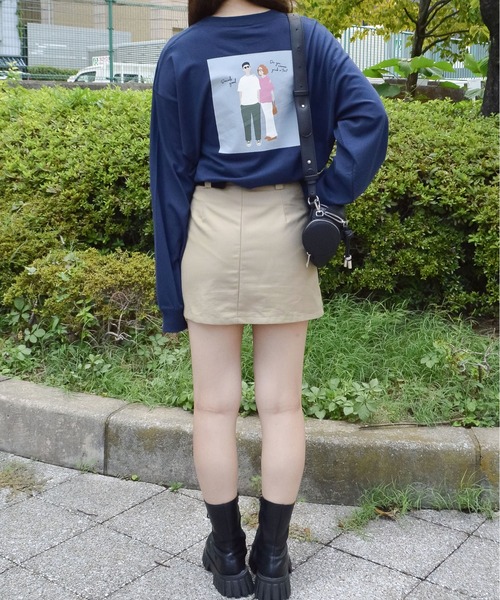 spiritoso（スピリトーゾ）の「【spiritoso】ニュアンスカップル ロンT(CP)（Tシャツ/カットソー・レディース・杢グレー/ネイビー・FREE）」の8枚目の写真