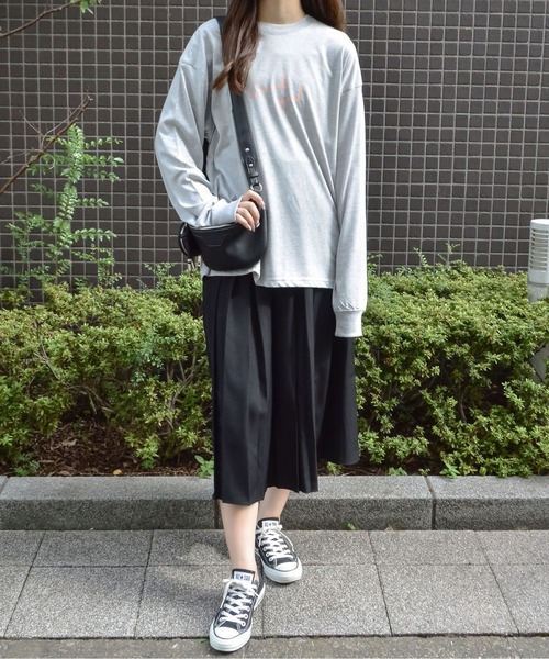 spiritoso（スピリトーゾ）の「【spiritoso】ニュアンスカップル ロンT(CP)（Tシャツ/カットソー・レディース・杢グレー/ネイビー・FREE）」の14枚目の写真