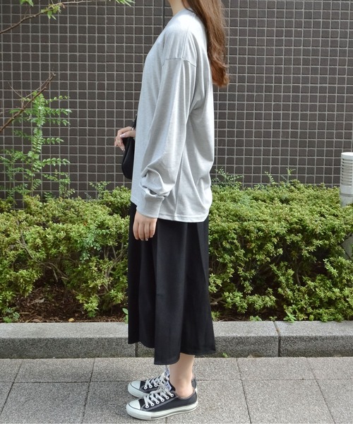 spiritoso（スピリトーゾ）の「【spiritoso】ニュアンスカップル ロンT(CP)（Tシャツ/カットソー・レディース・杢グレー/ネイビー・FREE）」の15枚目の写真