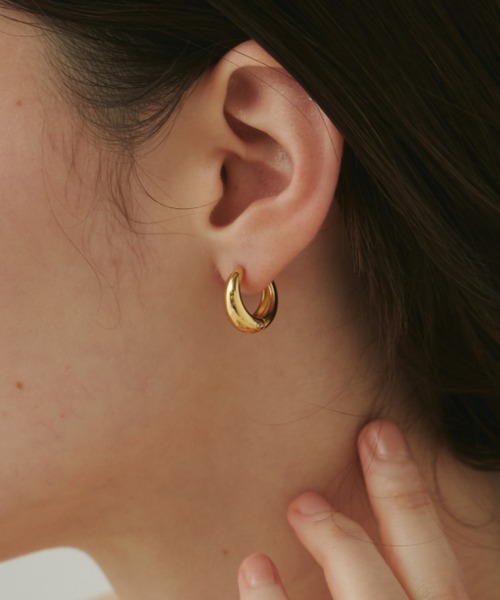 ciite' surgical stainless(シーテサージカルステンレス)の「【 金属アレルギー対応 】 ドロップフープピアス サージカルステンレス (両耳用)(ピアス(両耳用)・レディース・ゴールド/シルバー・FREE)」の21枚目の写真