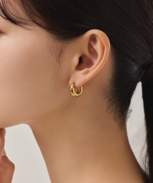 ciite' surgical stainless(シーテサージカルステンレス)の「【 金属アレルギー対応 】 ドロップフープピアス サージカルステンレス (両耳用)(ピアス(両耳用)・レディース・ゴールド/シルバー・FREE)」の20枚目の写真