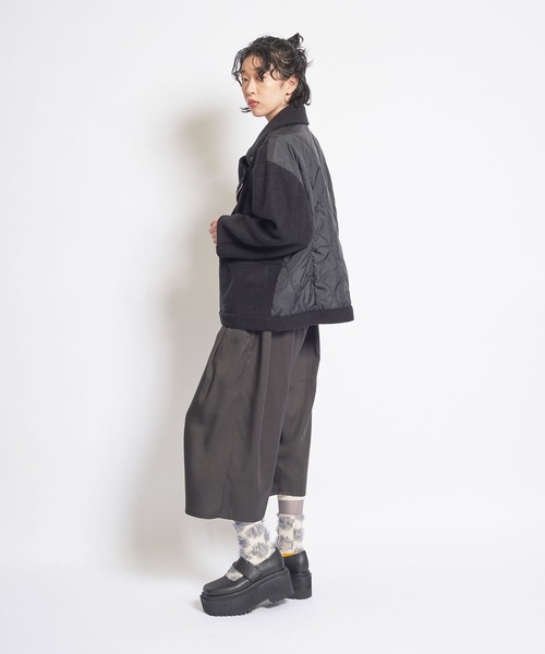 gomme(ゴム)の「モッサジャージ ビッグライダースジャケット(ライダースジャケット・レディース・ブラック・MEDIUM)」の14枚目の写真