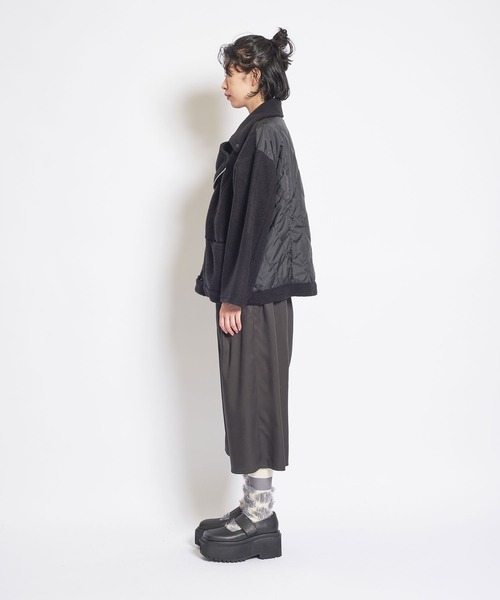 gomme(ゴム)の「モッサジャージ ビッグライダースジャケット(ライダースジャケット・レディース・ブラック・MEDIUM)」の10枚目の写真