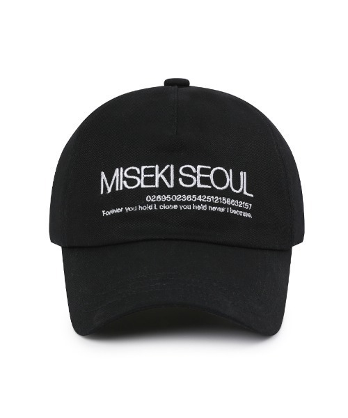 ★ MISEKI SEOUL★ Serif logo ball cap NAVY MSK252AC02NV Misekiseoul logo ball cap（キャップ）｜Miseki SEOUL