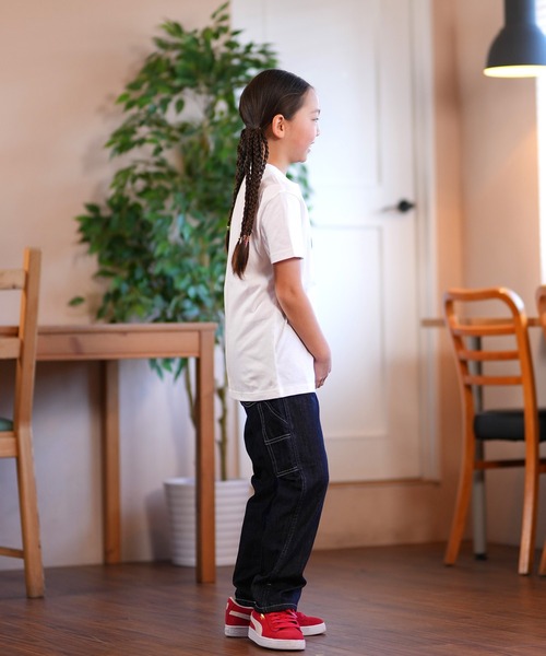 Lee（リー）の「【ムラサキスポーツ別注】Lee/リー キッズ ロンパン ペインターパンツ LK1389-C200（デニムパンツ・キッズ・ブラック・130cm/140cm/150cm/160cm）」の8枚目の写真