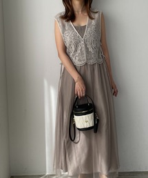 antic rag（アンティックラグ）の「【オケージョン対応】tulle layered dress（ドレス）」