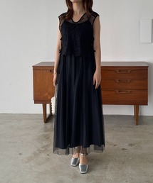 antic rag（アンティックラグ）の「【オケージョン対応】tulle layered dress（ドレス）」