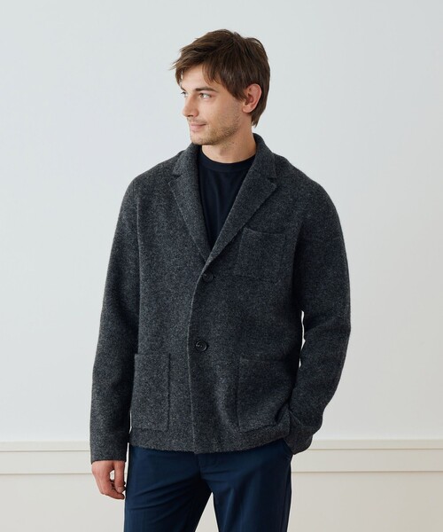 カシミヤナイロン ラペルカラーカーディガン MWAS2150（カーディガン/ボレロ）｜JAMES PERSE（ジェームスパース）