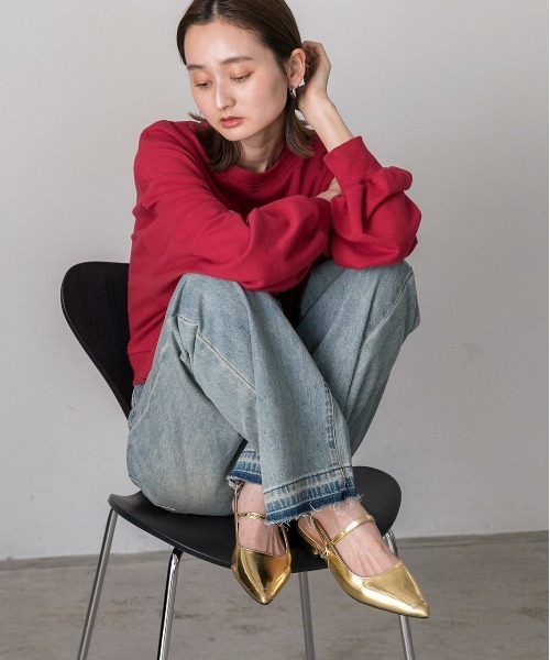 ad thie(アドティエ)の「ポインテッドトゥ フラットシューズ(パンプス・レディース・ゴールド/ブラック・LARGE/MEDIUM)」の16枚目の写真