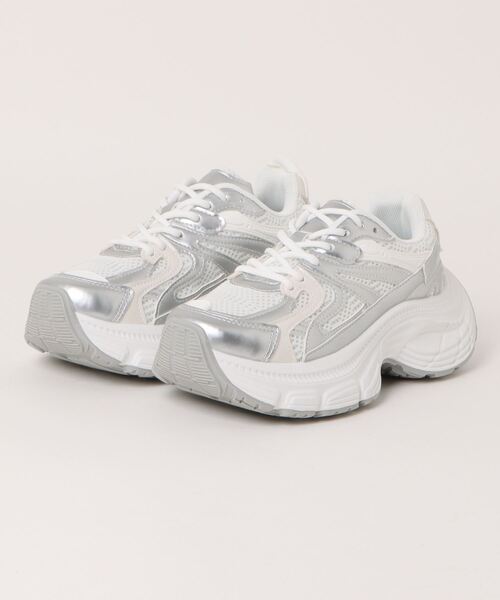 Parade（パレード）の「【厚底】メタリックカラーダッドスニーカー 9550（スニーカー・レディース・ゴールド/シルバー/ブラック・35/37/39/41）」の2枚目の写真