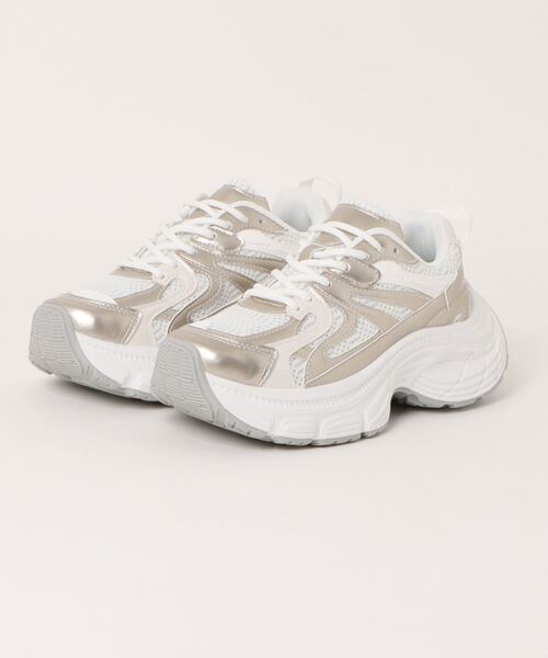 Parade（パレード）の「【厚底】メタリックカラーダッドスニーカー 9550（スニーカー・レディース・ゴールド/シルバー/ブラック・35/37/39/41）」の3枚目の写真