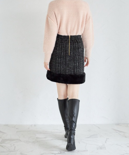 tocco closet(トッコ クローゼット)の「スパンコール入りフェザーニットプルオーバー(ニット/セーター・レディース・ラベンダー/ピンク/オフホワイト・M)」の17枚目の写真