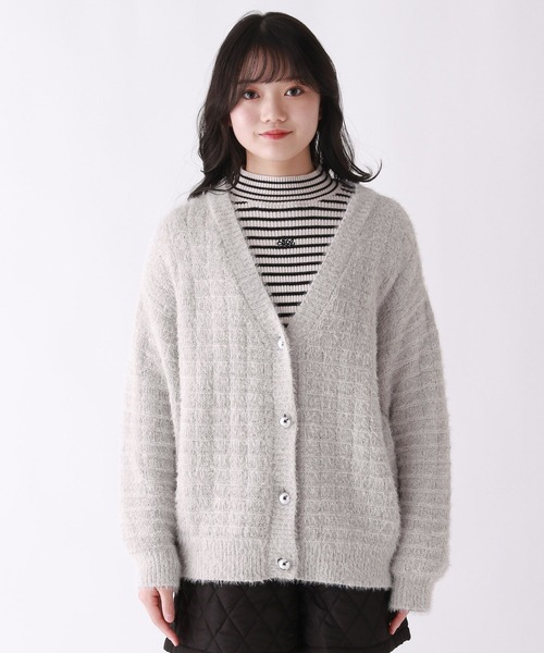 repipi armario(レピピ アルマリオ)の「【洗えるニット】モールシャギールーズカーディガン(カーディガン/ボレロ・キッズ・ホワイト/サックスブルー/グレー・SMALL/MEDIUM/LARGE)」の19枚目の写真