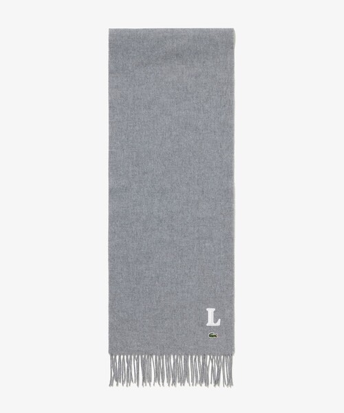 LACOSTE（ラコステ）の「イニシャルステッチマフラー / フリンジストール（マフラー・メンズ・グレー/ブラック/ダークネイビー・FREE）」の18枚目の写真