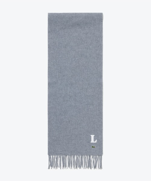 LACOSTE（ラコステ）の「イニシャルステッチマフラー / フリンジストール（マフラー・メンズ・グレー/ブラック/ダークネイビー・FREE）」の10枚目の写真