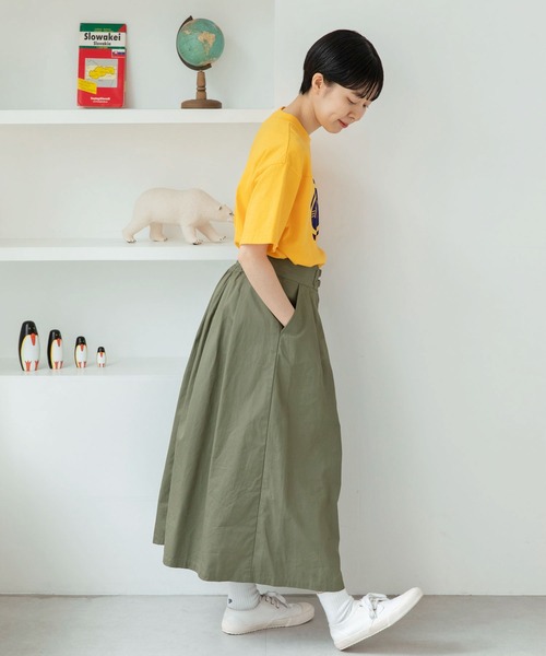 PAR ICI（パーリッシィ）の「ギャバ ミリタリースカート（スカート・レディース・ベージュ/カーキ・FREE）」の10枚目の写真