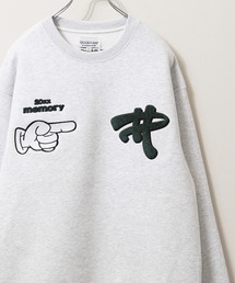 #MEMORY | 【MEMORY】サガラ刺繍 指ロゴ ボンディング スウェット / Sagara Embroidery Finger Logo Bonding Sweatshirt(スウェット)