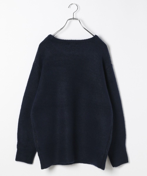 LEPSIM（レプシィム）の「5ゲージドッグジャガードプルオーバー　251744（ニット/セーター・レディース・グレイッシュベージュ/ネイビー・FREE）」の3枚目の写真