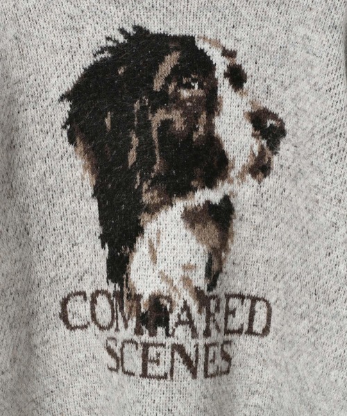 LEPSIM（レプシィム）の「5ゲージドッグジャガードプルオーバー　251744（ニット/セーター・レディース・グレイッシュベージュ/ネイビー・FREE）」の8枚目の写真