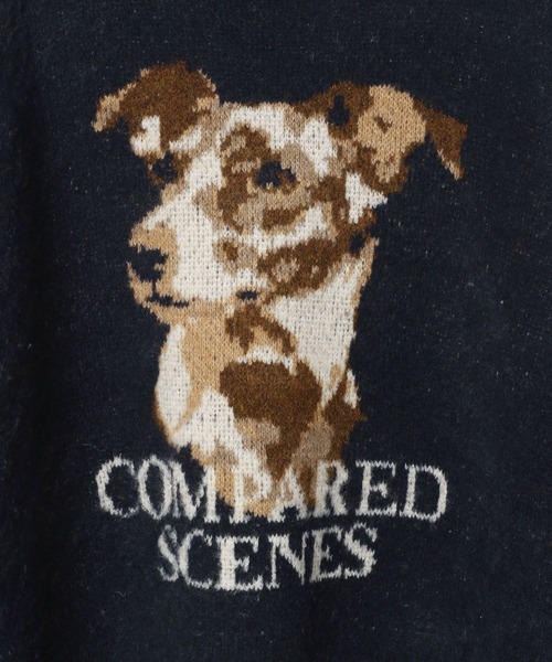 LEPSIM（レプシィム）の「5ゲージドッグジャガードプルオーバー　251744（ニット/セーター・レディース・グレイッシュベージュ/ネイビー・FREE）」の9枚目の写真