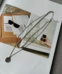 DouDou | ラインストーンコイン2連ネックレス(ネックレス)