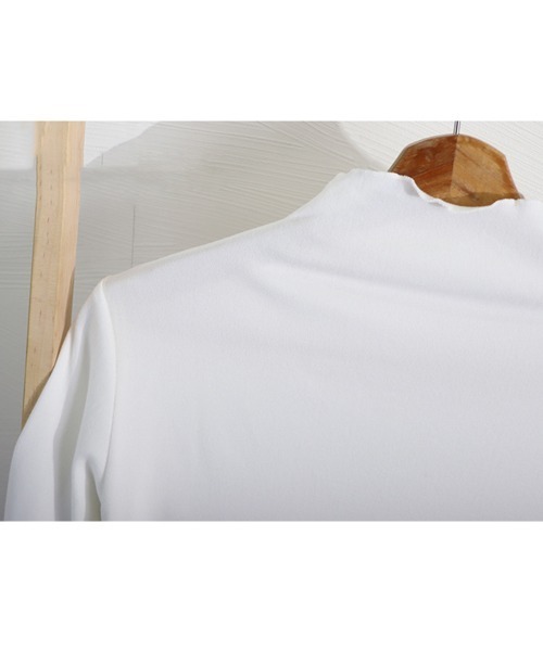 Miniministore(ミニミニストア)の「ハイネック カットソー 春秋 インナー(Tシャツ/カットソー・レディース・ホワイト/ブルー/ピンク/ブラック/ブラウン/イエロー/ミント・FREE)」の10枚目の写真