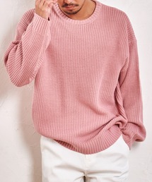 CavariA（キャバリア）の「『CavariA/キャバリア』クルーネック 畦編みニット 長袖 セーター（ニット/セーター）」