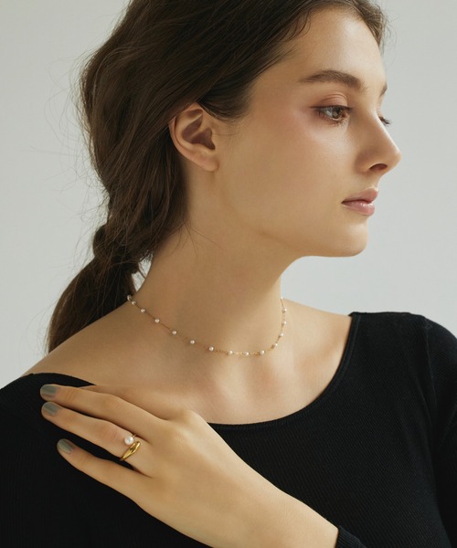 CENE(セネ)の「【CENE】セネ/ステーションパールネックレス(ネックレス・レディース・ゴールド・FREE)」の2枚目の写真