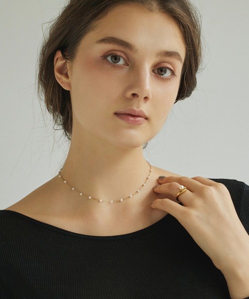 CENE(セネ)の「【CENE】セネ/ステーションパールネックレス(ネックレス・レディース・ゴールド・FREE)」の5枚目の写真