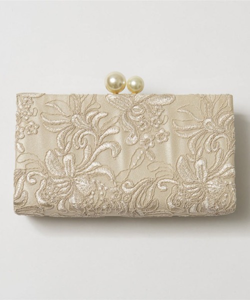 セール】【metoi】刺繍レースクラッチバッグ 結婚式 二次会 パーティー