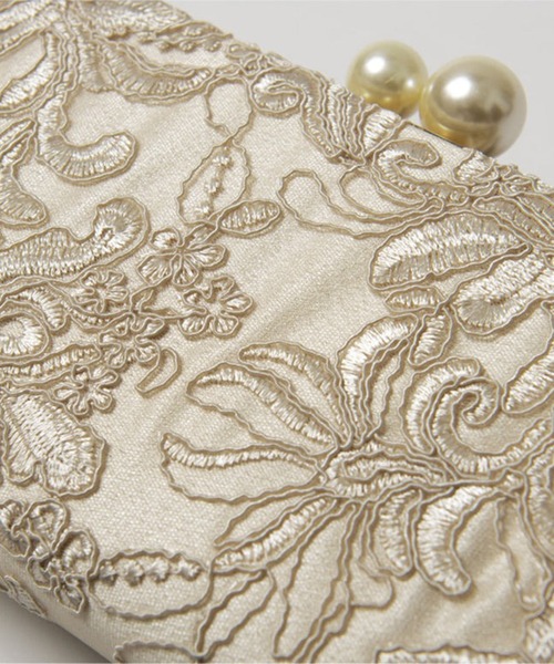 SETUP7(セットアップセブン)の「【metoi】刺繍レースクラッチバッグ 結婚式 二次会 パーティー フォーマル オケージョン(ショルダーバッグ・レディース・ベージュ/ブラック・FREE)」の14枚目の写真