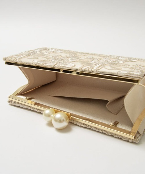 SETUP7(セットアップセブン)の「【metoi】刺繍レースクラッチバッグ 結婚式 二次会 パーティー フォーマル オケージョン(ショルダーバッグ・レディース・ベージュ/ブラック・FREE)」の15枚目の写真