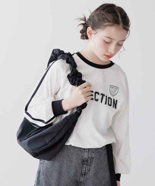 GLOBAL WORK（グローバルワーク）の「撥水クシュクシュショルダー/288534（ショルダーバッグ・キッズ・アイボリー/ブラック・ONE SIZE）」の21枚目の写真