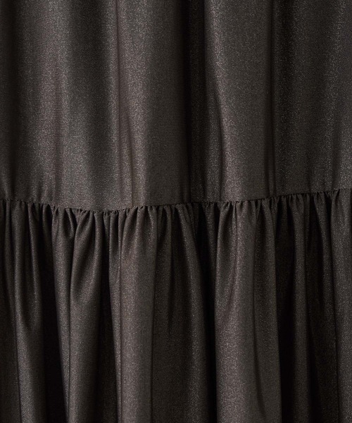 MICA&DEAL（マイカ＆ディール）の「シアーブライトティアードスカート（スカート・レディース・ベージュ/ブラック・FREE）」の10枚目の写真