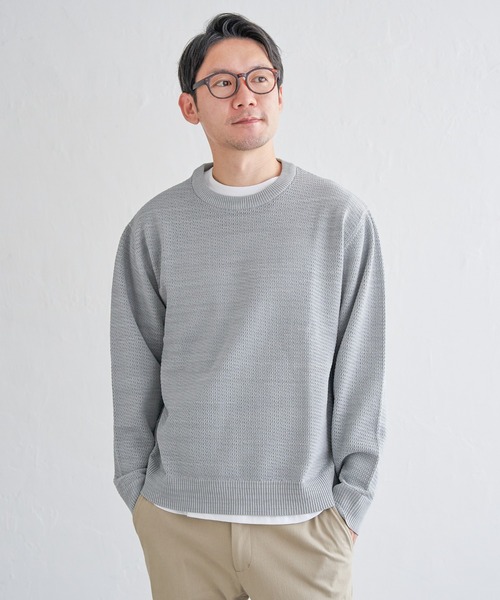 ikka(イッカ)の「【洗濯機で洗える】GOKU楽ニットクルーインナーセット(ニット/セーター・メンズ・グレー/ベージュ/ネイビー・XL/L/M/S)」の14枚目の写真