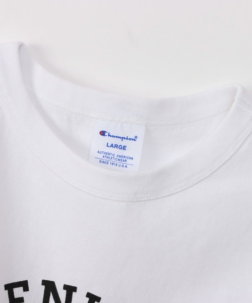 Champion(チャンピオン)の「【Champion/チャンピオン】メンズ ベーシック 大きいサイズ ショートスリーブTシャツ(Tシャツ/カットソー・メンズ・ネイビー/ホワイト×ブラック/グレー/ブラック系その他・XXXX-LARGE/XXX-LARGE/XX-LARGE)」の7枚目の写真