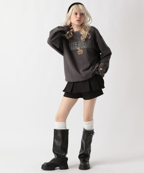 FOREVER 21(フォーエバー トゥエンティーワン)の「【2025SS】レイヤードプリーツスカパン(その他パンツ・レディース・グレー/ブラック・MEDIUM/SMALL)」の5枚目の写真