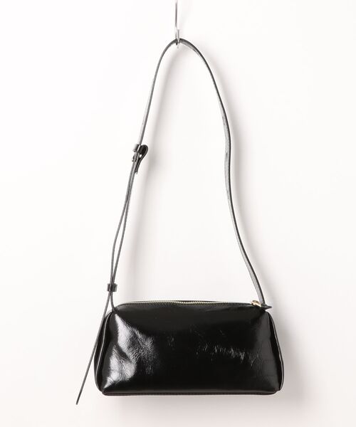 CHRISTIAN VILLA（クリスチャンヴィラ）の「【CHRISTIAN VILLA】レザーショルダーワイドバッグ(Q56447)（ショルダーバッグ・レディース・ベージュ/ブラック・ALL）」の2枚目の写真