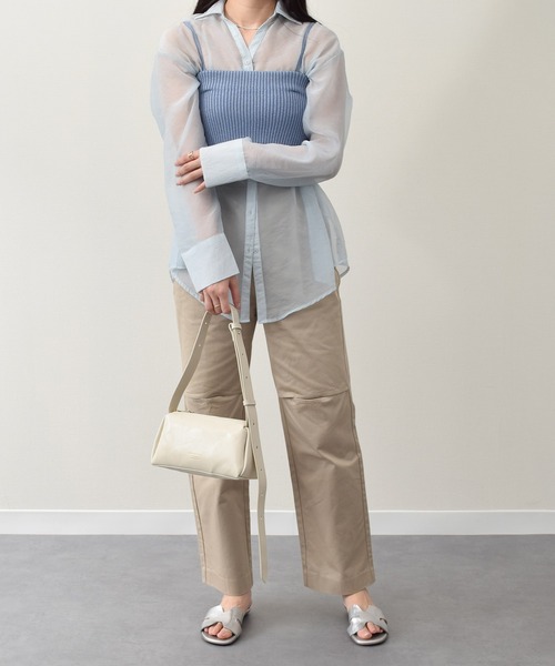 CHRISTIAN VILLA（クリスチャンヴィラ）の「【CHRISTIAN VILLA】レザーショルダーワイドバッグ(Q56447)（ショルダーバッグ・レディース・ベージュ/ブラック・ALL）」の9枚目の写真