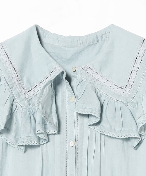 BEAMS BOY(ビームスボーイ)の「ヴィンテージ レース ノースリーブ ワンピース(ワンピース・レディース・サックスブルー/ブラック/オフホワイト・ONE SIZE)」の12枚目の写真