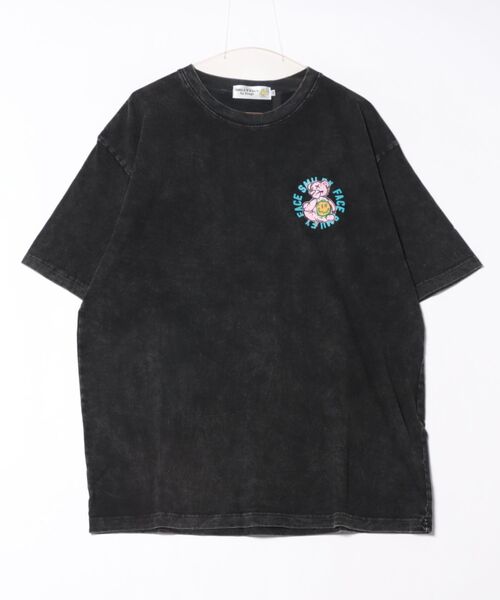JUGLANS(ユグランス)の「【SMILEY FACE 】スマイルピグメントTEE/ルーズシルエット/メンズ(Tシャツ/カットソー・メンズ・イエロー系/ピンク系・M/L)」の1枚目の写真