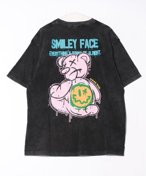 JUGLANS(ユグランス)の「【SMILEY FACE 】スマイルピグメントTEE/ルーズシルエット/メンズ(Tシャツ/カットソー・メンズ・イエロー系/ピンク系・M/L)」の3枚目の写真