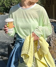 Alley Tokyo | シアーボーダーゆるロンT(Tシャツ/カットソー)