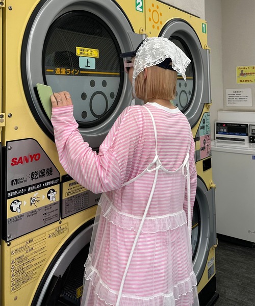 Alley Tokyo（アリートーキョー）の「シアーボーダーゆるロンT（Tシャツ/カットソー・レディース・ピンク/イエロー/ブラック/ブルー・FREE）」の18枚目の写真