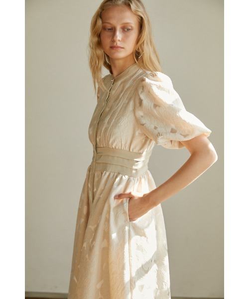 Estella.K(エステラケー)の「Sophie Jacquard Long Dress サテンジャガードドレス(ワンピース・レディース・ブラック/ライトベージュ・FREE)」の21枚目の写真