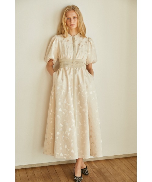 セール】Sophie Jacquard Long Dress サテンジャガードドレス
