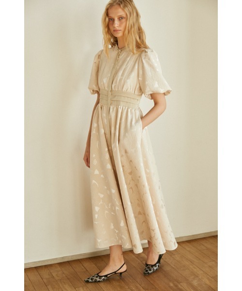 セール】Sophie Jacquard Long Dress サテンジャガードドレス