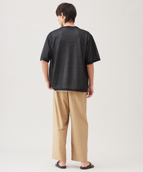 UNFILO(アンフィーロ)の「スラブジャージー ワイドパンツ(その他パンツ・メンズ・ベージュ系/ブラック系・SMALL/MEDIUM/LARGE/X-LARGE)」の5枚目の写真